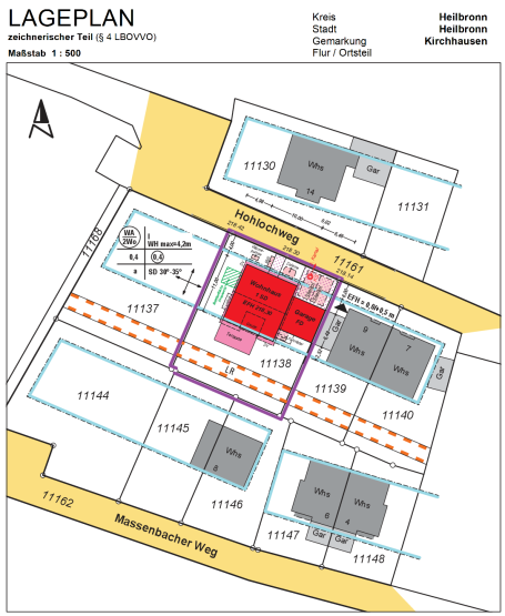 Lageplan zum Bauantrag